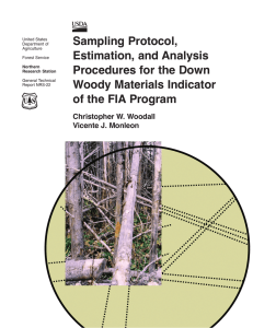 Sampling Protocol, Estimation, and Analysis Procedures for the Down Woody Materials Indicator