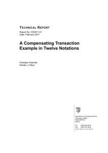 A Compensating Transaction Example in Twelve Notations T R