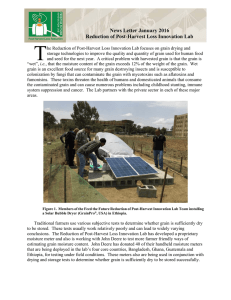 T News Letter January 2016 Reduction of Post-Harvest Loss Innovation Lab