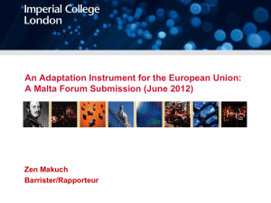 An Adaptation Instrument for the European Union: Zen Makuch Barrister/Rapporteur