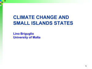 Click to edit Master title style CLIMATE CHANGE AND SMALL ISLANDS STATES
