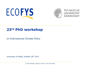 23 PhD workshop rd on International Climate Policy