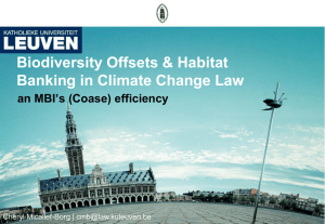 Biodiversity Offsets &amp; Habitat Banking in Climate Change Law Cheryl Micallef-Borg |