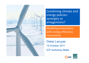 Combining climate and  energy policies:  synergies or  antagonisms?