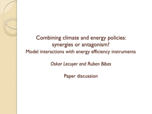Combining climate and energy policies: synergies or antagonism?