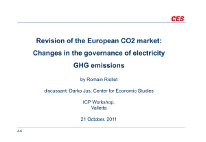 Revision of the European CO2 market: GHG emissions
