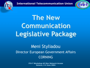 The New Communication Legislative Package Meni Styliadou