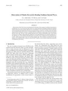 Observations of Polarity Reversal in Shoaling Nonlinear Internal Waves ,