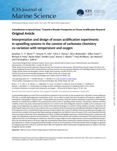 Original Article Interpretation and design of ocean acidiﬁcation experiments