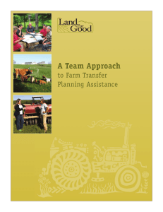 A Team Approach to Farm Transfer Planning Assistance