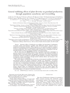 General stabilizing effects of plant diversity on grassland productivity