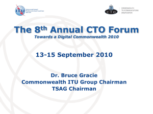 The 8 Annual CTO Forum 13-15 September 2010 th