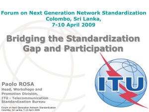 Bridging the Standardization Gap and Participation Paolo ROSA