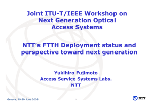 Joint ITU-T/IEEE Workshop on Next Generation Optical Access Systems