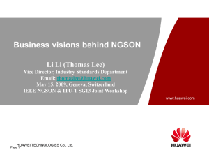 Business visions behind NGSON Li Li (Thomas Lee)