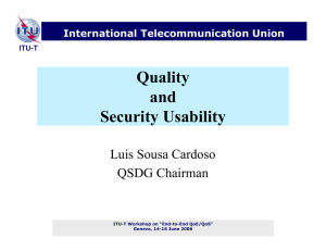 Quality and Security Usability Luis Sousa Cardoso