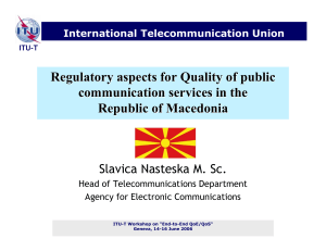 Regulatory aspects for Quality of public communication services in the