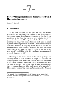 -7-  Border Management Issues: Border Security and Humanitarian Aspects