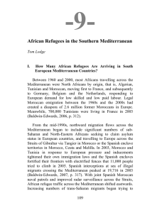 -9-  African Refugees in the Southern Mediterranean