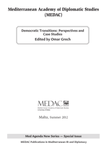 Mediterranean Academy of Diplomatic Studies (MEDAC) Edited by Omar Grech Malta,