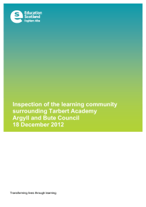 Inspection of the learning community surrounding Tarbert Academy Argyll and Bute Council