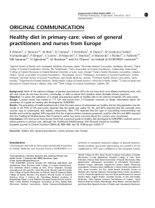ORIGINAL COMMUNICATION Healthy diet in primary care: views of general