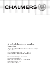 A Multiple-Landscape Model on Innovation ERICK MARTINS RATAMERO