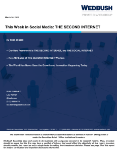This Week in Social Media: THE SECOND INTERNET IN THIS ISSUE