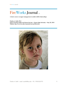 Fire Works Journal A short course on anger management in adult-child relationships
