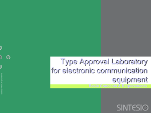 Type Approval Laboratory for electronic communication equipment Basic Concepts &amp; Requirements