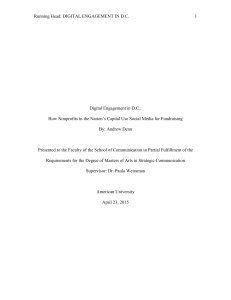 Running Head: DIGITAL ENGAGEMENT IN D.C. 1  Digital Engagement in D.C.: