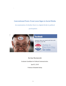 Conventional Posts: From Lawn Signs to Social Media participation By Amy Maciejowski