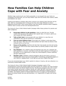 How Families Can Help Children Cope with Fear and Anxiety
