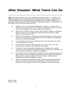 After Disaster: What Teens Can Do