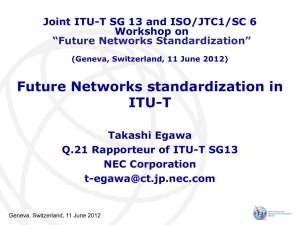 Future Networks standardization in ITU-T