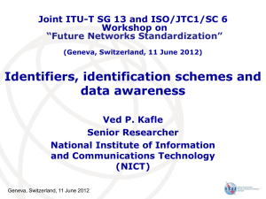 Identifiers, identification schemes and data awareness