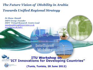 Intelligent Mobility The Future Vision of  iMobility in Arabia