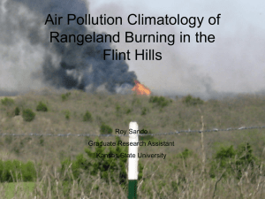 Air Pollution Climatology of Rangeland Burning in the Flint Hills Roy Sando