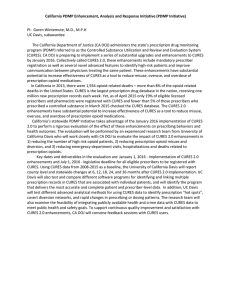 California PDMP Enhancement, Analysis and Response Initiative (PDMP Initiative)