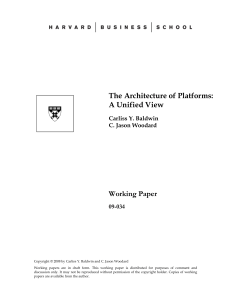 The Architecture of Platforms: A Unified View Working Paper