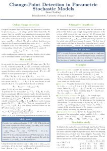 Change-Point Detection in Parametric Stochastic Models Fanni Nedényi