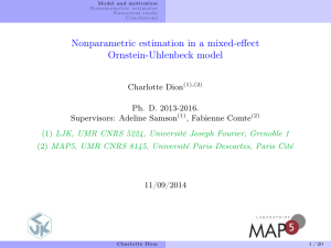 Nonparametric estimation in a mixed-effect Ornstein-Uhlenbeck model