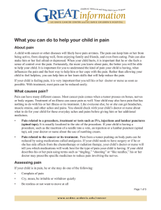 What you can do to help your child in pain