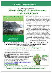 The Greening of The Mediterranean Crisis and Recovery Green Economics Institute The