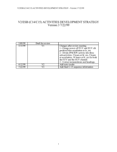 V2/ESB (C14/C15) ACTIVITIES DEVELOPMENT STRATEGY Version 3 7/22/99