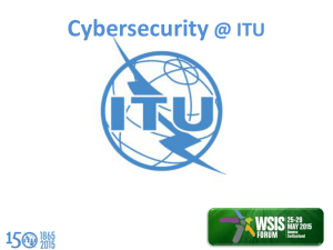 Cybersecurity @ ITU