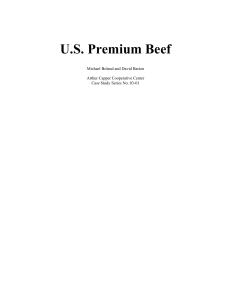 U.S. Premium Beef  Michael Boland and David Barton Arthur Capper Cooperative Center