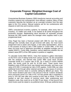 Corporate Finance: Weighted Average Cost of Capital Calculation