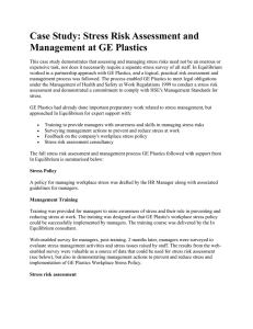 Case Study: Stress Risk Assessment and Management at GE Plastics