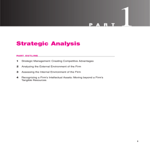 1 Strategic Analysis P A R T